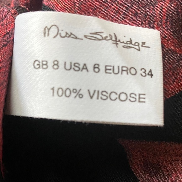 Vintage 90s Y2K Miss Selfridges slip dark florals fitted satin dress - Picture 16 of 16
